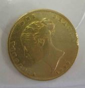 UK Queen Victoria 1844 Half-Sovereign