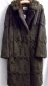 A Vintage Mid-Brown Canadian Squirrel Fur Coat, retailed by The Norwich Fur Company