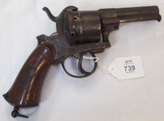 Vintage Pinfire Revolver, 3 ¼” barrel, 9” overall