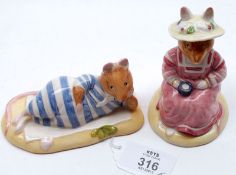 Two Royal Doulton Brambly Hedge Figures: “Mr Saltapple” and “Mrs Saltapple” (2)