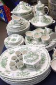 An extensive Masons Green Fruit Basket patterned Dinner Service, comprising two Covered Vegetable