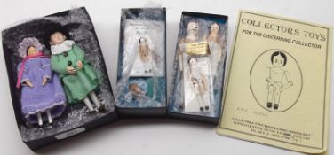 Eric Horne small collection of Wooden Jointed Dolls House type Dolls