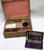 A Vintage late 19th Century Artist’s Box, complete with a range of various paints and accessories,