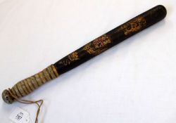 Victorian 1848 Metropolitan Police turned and painted wood Special Constable’s Truncheon, 17”