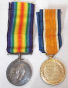 Great War Pair Medals to 3346 Sapper W G Vann, RE, British War Medal and Victory Medal