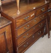 An 18th Century Mahogany Chest of two short and three full width graduated drawers on bracket