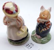Two Royal Doulton Brambly Hedge Figures: “Lady Woodmouse”, DBH5; “Wilfred Toadflax”, DBH7 (2)