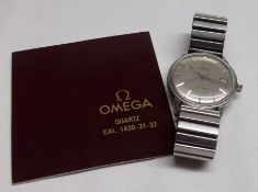 A late 20th Century Gents Omega Seamaster Automatic Calendar Wristwatch, Stainless Steel Case,