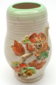 A Clarice Cliff Newport Pottery Co England Apple Blossom design Vase, decorated with embossed floral