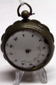 A late 18th/early 19th Century Swiss gilt metal key wind Pocket Watch, (for the Turkish Market), the