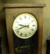 A 20th Century English Oak cased Master or Slave Clock, English Clock Systems Ltd, London, glazed