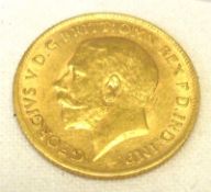 A George V Gold Half Sovereign dated 1912.