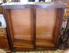 A 19th Century Mahogany Bookcase Cabinet of two sections, both fitted with adjustable shelves, front