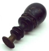 A Vintage treen-handled and brass Table Seal, 3 ¼” long