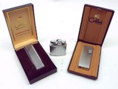 Two boxed Calibri of London Cigarette Lighters, one being a Quarzo Electric and a further Ronson