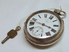 A first quarter of the 20th Century Silver cased open faced Pocket Watch, the movement inscribed “