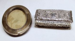 A Mixed Lot comprising: A late Victorian small rectangular Dressing Table Box, the hinged lid