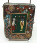 An early 20th Century Cloisonné Enamelled Cigarette Case, the lid decorated in the centre with a