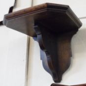 A single late 19th Century stained Oak Wall Bracket, 12” wide