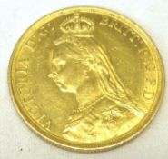 A Victorian Gold £2 piece (Double Sovereign) dated 1887.