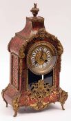 A late 19th Century French Boulle Mantel Clock, the movement signed Pinchon of Paris, with pagoda