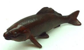 A 20th Century Oriental painted base metal Model of a fish, 6” long.