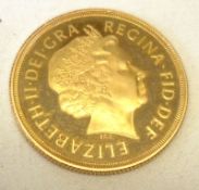 An Elizabeth II Gold £2 piece (Double Sovereign) dated 1998.