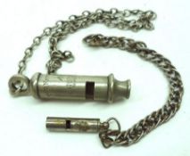 A Vintage Government Issue Whistle, marked The Metropolitan, produced by J Hudson & Co, Farrington