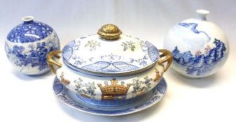 A Mixed Lot of various 20th Century Oriental Wares comprising: A two handled oval covered Tureen