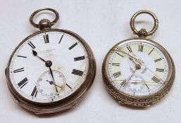 A packet containing a J W Benson Silver cased Pocket Watch, hallmarked for London 1879, a further