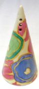 A Clarice Cliff conical Sifter, decorated with the “Chintz” pattern, 6” high.