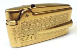 A third quarter of the 20th Century hallmarked 9ct Gold encased Ronson Gas Cigarette Lighter, 61mm