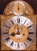 An 18th Century Burr Walnut cased Long Case Clock, John Ellicott of London, arched hood, (pagoda top