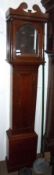 A slim 18th Century Oak Long Case Clock Case (no movement) of plain design with single door,