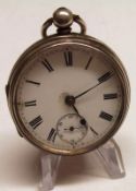 A third quarter of the 19th Century Silver cased Pocket Watch, the fusee movement inscribed “John