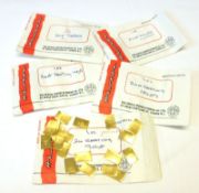 Five packs each approximately 1 oz 24ct Gold casting Ingots in original packaging.
