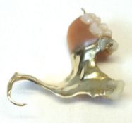 A part denture with Gold mount weighing approximately.4 oz all in