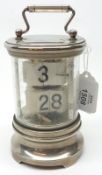 An early 20th Century Ever Ready Silver-plated or Chromium mounted Perpetual Calendar of cylindrical