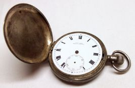 A first quarter of the 20th Century hallmarked Silver Full Hunter Pocket Watch with button wind, the