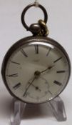 A second quarter of the 19th Century small Silver cased open faced key wind Pocket Watch, the