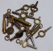 A Box containing fifteen assorted Vintage Watch Winding Keys