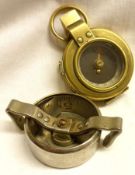 A First World War Army Issue Brass Field Compass; together with an unusual patented “Farrand Rapid
