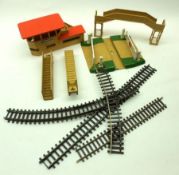 A small box containing a quantity of 00 Gauge Track and Railway Accessories