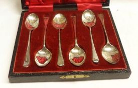 A cased match set of six Old English pattern Coffee Spoons, Birmingham and Sheffield Assay