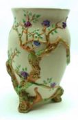 A Clarice Cliff Apple Blossom Vase, typically decorated with embossed tree and foliage design,