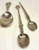 A Mixed Lot of three Royal Souvenir Spoons comprising: an Edward VIII Caddy Spoon, Birmingham