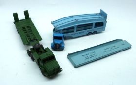 Dinky Supertoys Pullmore Car Transporter No 982 in two-tone blue livery, Dinky Toys Loading Ramp for