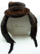 A Mixed Lot comprising: a Ladies Mink Fur Hat and full Mink Pelt Stole, head, legs and tail attached