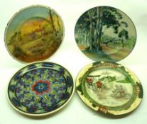 A group of four Doulton decorated 10” diameter Plates, to include Series Ware Plate, “Itch Yer On