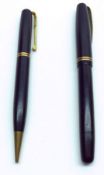 A Waterman’s Vintage black cased Fountain Pen and matching Propelling Pencil